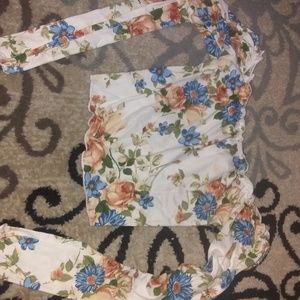 Flowered Crop top